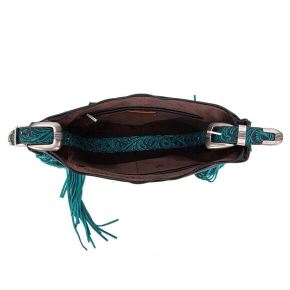 Montana West Floral Tooled Concealed Carry Hobo - Picture 2 of 11